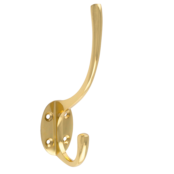 aa25.jpg Carlisle Brass Victorian Hat & Coat Hook - Polished Brass - Image 1