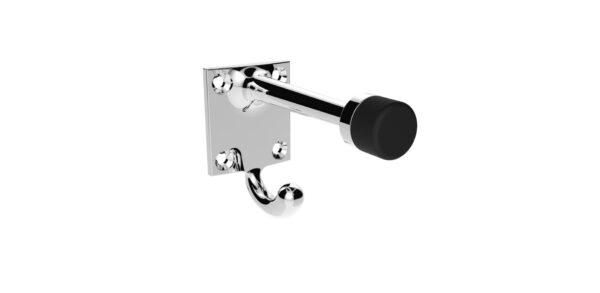 Carlisle Brass Victorian - Hat & Coat Hook with Rubber Buffer - Polished Chrome