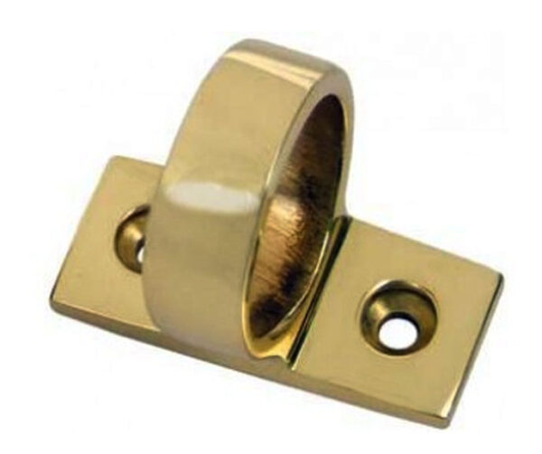 Carlisle Brass Ring Sash Lift (Horizontal Fix) - Polished Brass