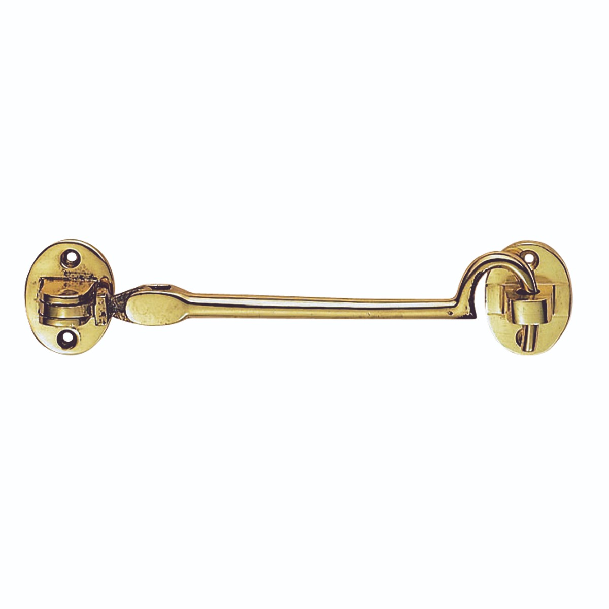 aa63.jpg Carlisle Brass Cabin Hook - Heavyweight (Silent Pattern) - Polished Brass - Image 1