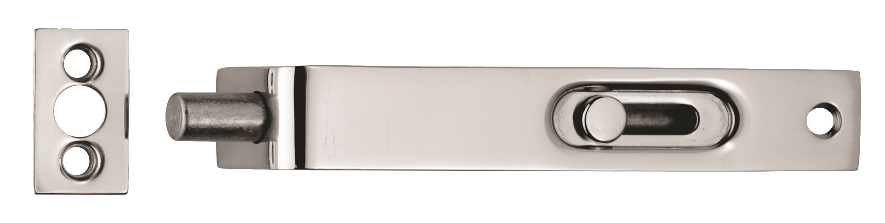 AA79 001 Carlisle Brass Flush Bolt (Sunk Slide) - Polished Chrome - Image 1