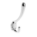 Carlisle Brass Heavy Architectural Quality Hat & Coat Hook - Polished Chrome
