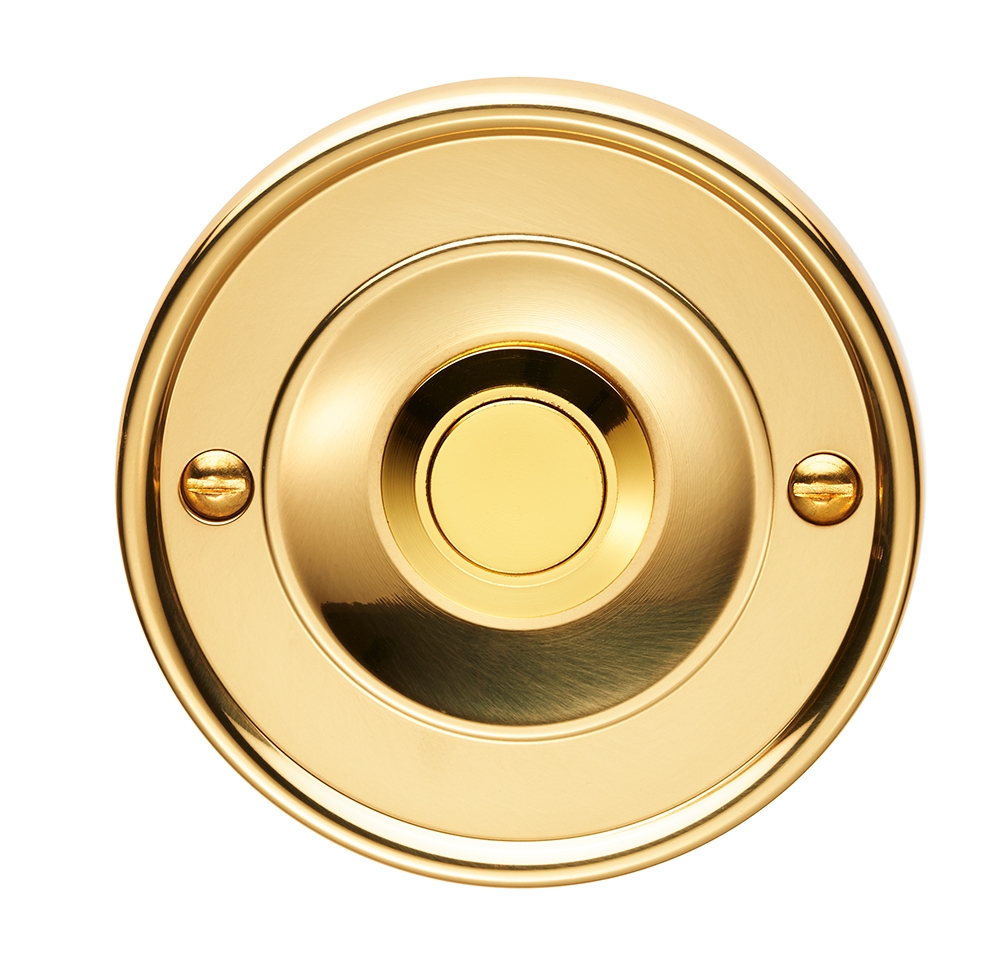 aq30_3.jpg Carlisle Brass Round Bell Push - Polished Brass - Image 1