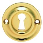 Carlisle Brass Victorian Escutcheon Lock Profile Round Face Fix - Polished Brass