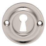 Carlisle Brass Victorian Escutcheon Lock Profile Round Face Fix - Polished Chrome