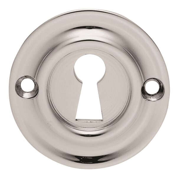 Carlisle Brass Victorian Escutcheon Lock Profile Round Face Fix - Polished Chrome