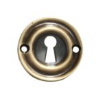 Carlisle Brass Victorian Escutcheon Lock Profile Round Face Fix - Florentine Bronze