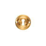 Carlisle Brass Victorian Escutcheon Lock Profile Round Face Fix - Satin Brass