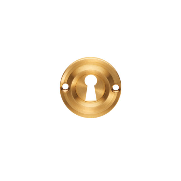 Carlisle Brass Victorian Escutcheon Lock Profile Round Face Fix - Satin Brass