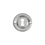 Carlisle Brass Victorian Escutcheon Lock Profile Round Face Fix - Satin Chrome