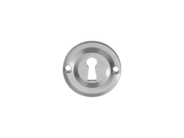 Carlisle Brass Victorian Escutcheon Lock Profile Round Face Fix - Satin Chrome
