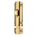 Carlisle Brass 102 x 36mm Surface Bolt C/W Keep Flat & Angled Mortice Keeps - Polished Brass