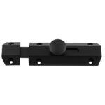 Carlisle Brass 102 x 36mm Surface Bolt C/W Keep Flat & Angled Mortice Keeps - Matt Black