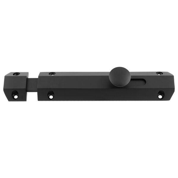 Carlisle Brass 152 x 36mm Surface Bolt C/W Keep Flat & Angled Mortice Keeps - Matt Black