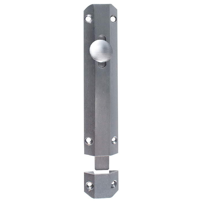 aq82sc_1.jpg Carlisle Brass 152 x 36mm Surface Bolt C/W Keep Flat & Angled Mortice Keeps - Satin Chrome - Image 1