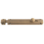 Carlisle Brass 203 x 36mm Surface Bolt C/W Keep Flat & Angled Mortice Keeps - Satin Brass