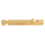 Carlisle Brass 203 x 36mm Surface Bolt C/W Keep Flat & Angled Mortice Keeps - Satin Brass
