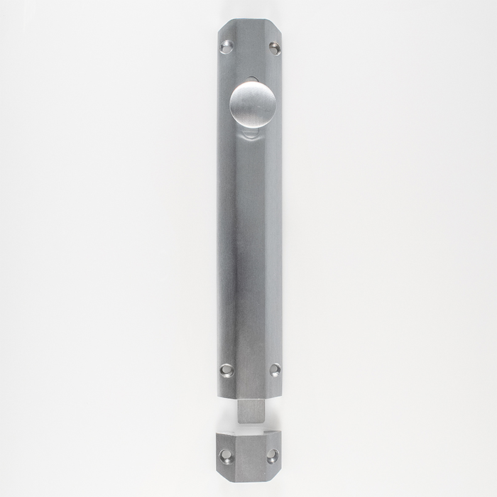 aq83sc_image_01.jpg Carlisle Brass 203 x 36mm Surface Bolt C/W Keep Flat & Angled Mortice Keeps - Satin Chrome - Image 1