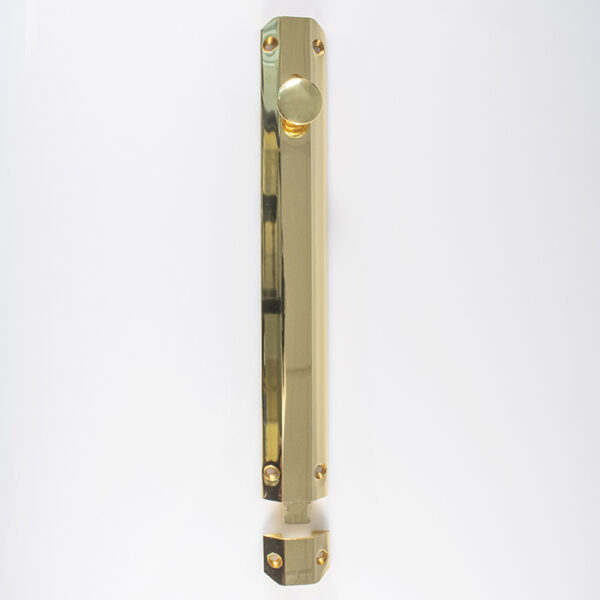 Carlisle Brass 254 x 36mm Surface Bolt C/W Keep Flat & Angled Mortice Keeps - Polished Brass