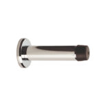 Carlisle Brass Wall Mounted Cylinder Doorstop with Rose - Polished Chrome
