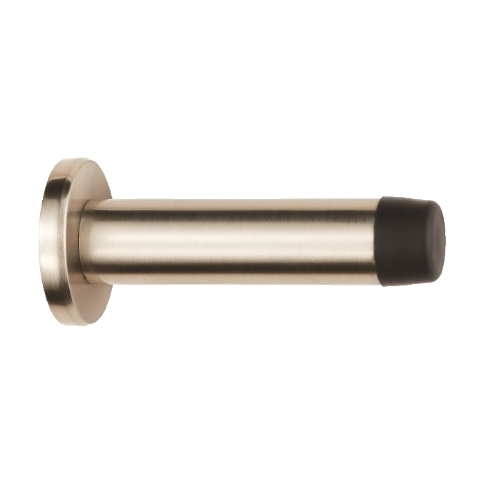 az21sn.jpg Carlisle Brass Wall Mounted Cylinder Doorstop with Rose - Satin Nickel - Image 1
