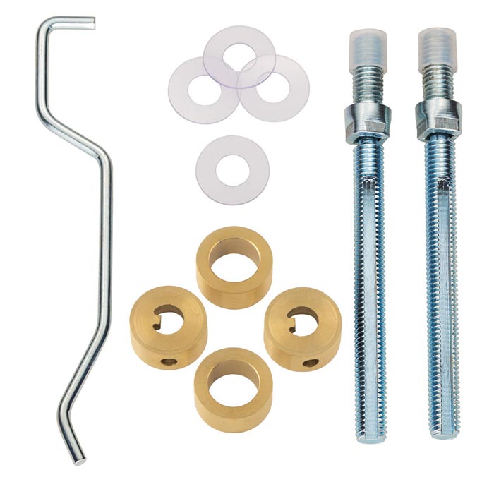 bbf1019spvd.jpg Eurospec Back to Back Fixing Pack - 19mm Dia. Pull Handle - Satin PVD - Image 1