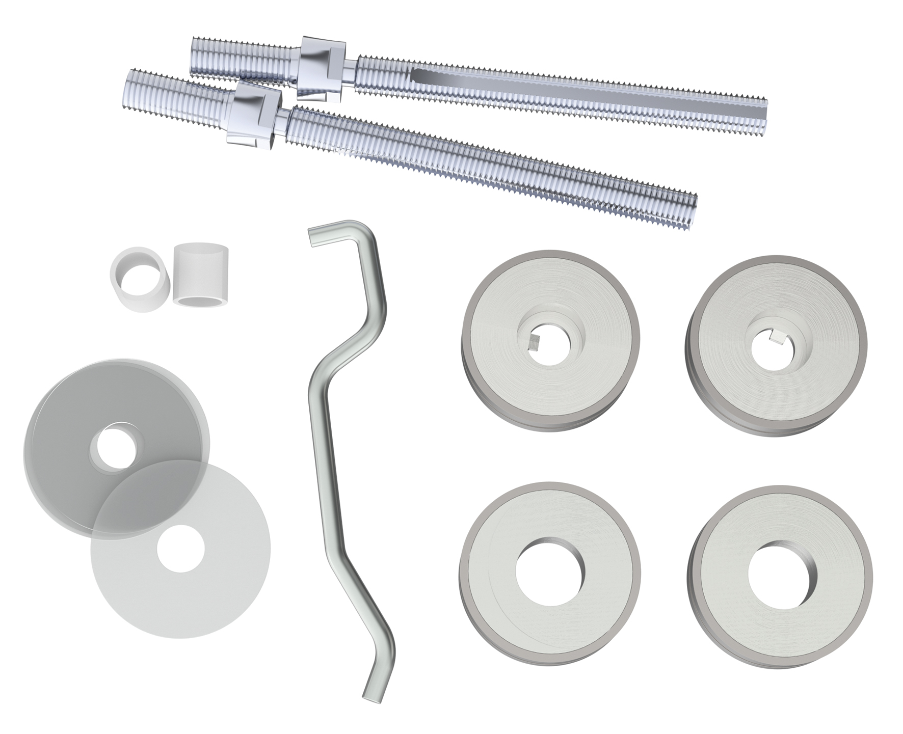 bbf1019sss.jpg Eurospec Back to Back Fixing Pack - 19mm Dia. Pull Handle - Satin Stainless Steel - Image 1
