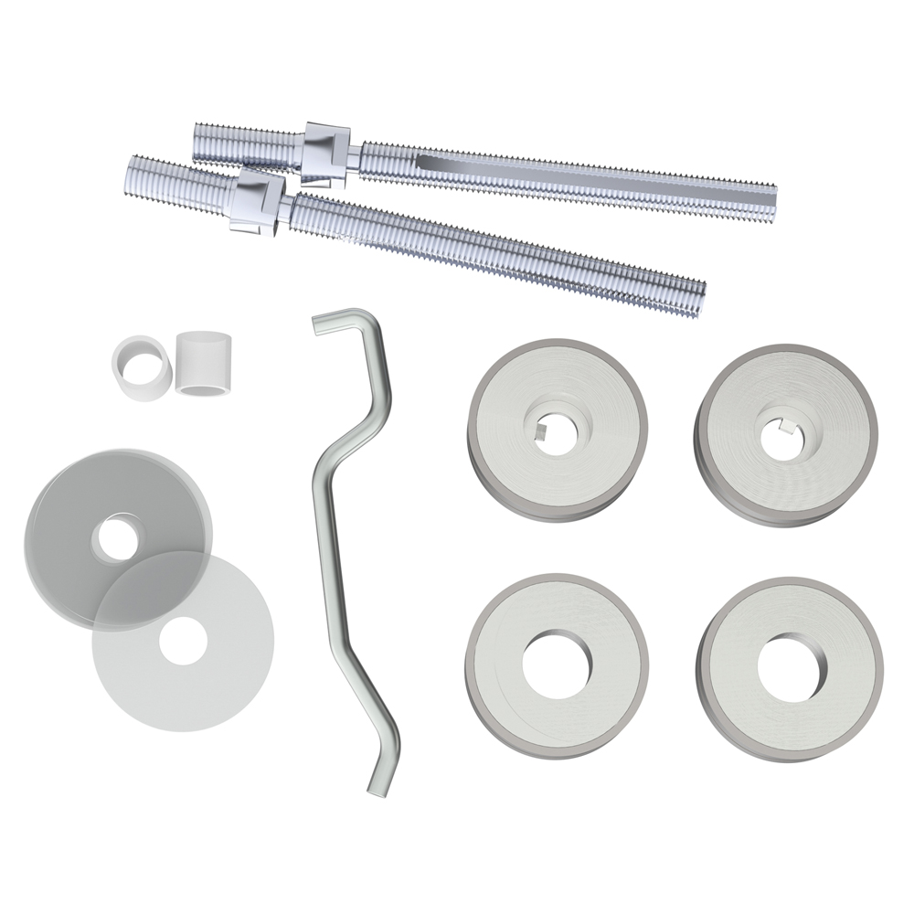 bbf1030sss.jpg Eurospec Back to Back Fixing Pack - 30mm Dia. Pull Handle - Satin Stainless Steel - Image 1