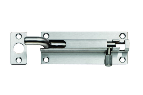 Eurospec 80 x 38mm Cranked Barrel Bolt - Satin Stainless Steel
