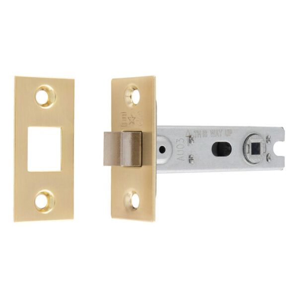 Eurospec 76mm Bolt-Through Tubular Deadbolt - 5mm Follower - Square - Satin Brass