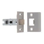 Eurospec 64mm Bolt-Through Tubular Latch - 8mm Follower - Square - Satin Stainless Steel