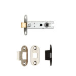 Eurospec 64mm Bolt-Through Tubular Latch - 8mm Follower - Nickel Plated - Radius