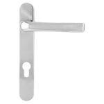 Mila Standard Security UPVC Door Handle PZ 122mm C/C Chrome - Polished Chrome