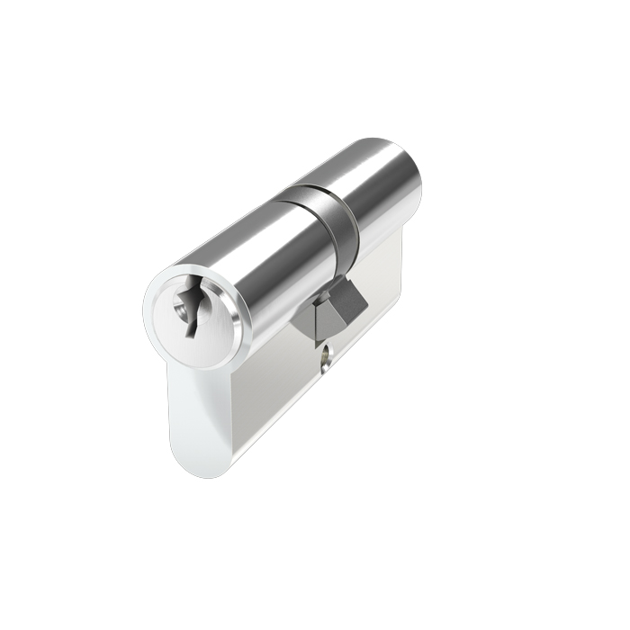 bx3535edpcm6.jpg Mila Standard Security Euro Cylinder, 35/35, Chrome - Polished Chrome - Image 1