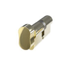 Mila Standard Security Euro Cylinder Thumbturn, 35/35, Brass - Polished Brass