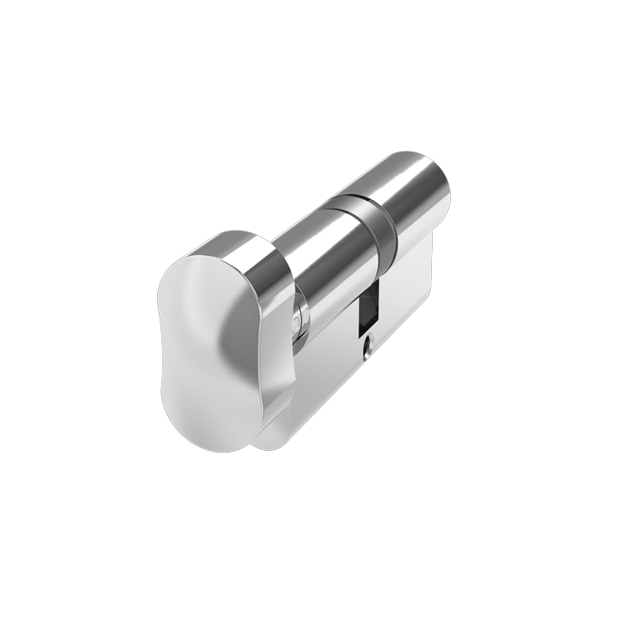 bx3535etpcm6.jpg Mila Standard Security Euro Cylinder Thumbturn, 35/35, Chrome - Polished Chrome - Image 1