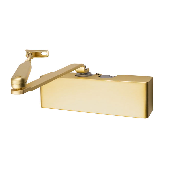 cdg420sbpack.jpg Eurospec Full Cover Accessory Pack to Suit Cdg420 (Arm Bracket Cover & Fixings) - Satin Brass - Image 1