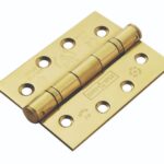 Eurospec 102 x 76 x 3mm Ball Bearing Hinge - Grade 13 - 316 C/W Screws (Pair) - Stainless Brass