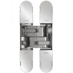 Eurospec 1131 Stars 3d Concealed Hinge 160 x 32mm Nickel Plated - Screws Not Supplied - Polished Nickel