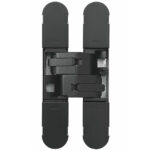 Eurospec 1131 Stars 3d Concealed Hinge 160 x 32mm Matt Black Varnished - Screws Not Supplied