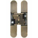 Eurospec 1230 Stars 3d Concealed Hinge 130 x 30mm Antique Satin Bronze - Screws Not Supplied - Antique Satin Bronzed