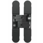 Eurospec 1230 Stars 3d Concealed Hinge 130 x 30mm Matt Black Varnished - Screws Not Supplied