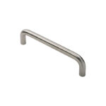 Eurospec 10mm Dia. D Pull Handle - 96mm C/C - Bolt Through Fixing - Satin Stainless Steel