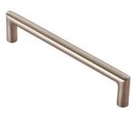 Eurospec 10mm Dia. Mitred Pull Handle - 128mm C/C - Bolt Through Fixing - Satin Stainless Steel