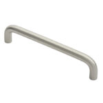Eurospec 10mm Dia. D Pull Handle - 128mm C/C - Bolt Through Fixing - Satin Stainless Steel