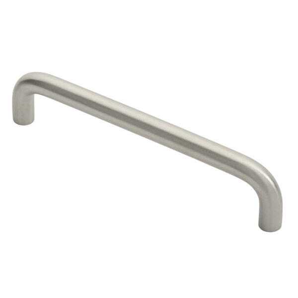 Eurospec 10mm Dia. D Pull Handle - 128mm C/C - Bolt Through Fixing - Satin Stainless Steel