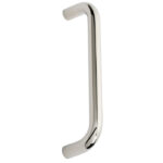 Eurospec 19mm Dia. D Pull Handle - 225mm C/C - Bolt Through Fixing - Bright Stainless Steel