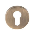Eurospec Escutcheon - Euro Profile - Push-on Round Rose - Antique Brass
