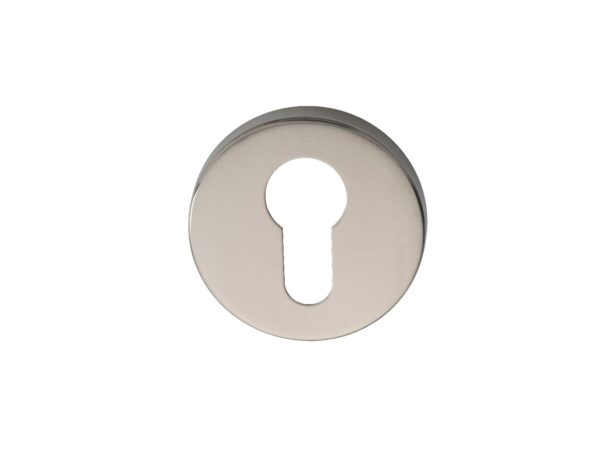 Eurospec Escutcheon - Euro Profile - Push-on Round Rose - Bright Stainless Steel