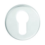 Eurospec Escutcheon - Euro Profile - Push-on Round Rose - Satin Stainless Steel